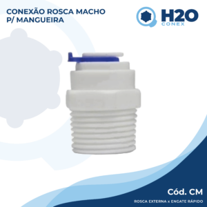 Conexão Rosca Macho para Mangueira - Engate Rápido para Rosca Externa - CM