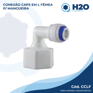 Conexão em L Fêmea para Mangueira - Rosca Interna para Engate Rápido - CCLF