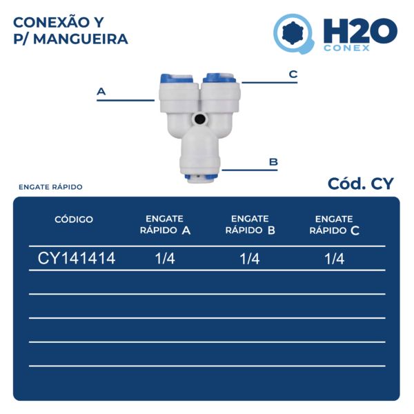 Conexão Y para Mangueira - Engate Rápido - CY - Imagem 2