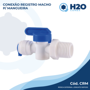 Conexão Registro Macho para Mangueira - Rosca Externa para Engate Rápido - CRM